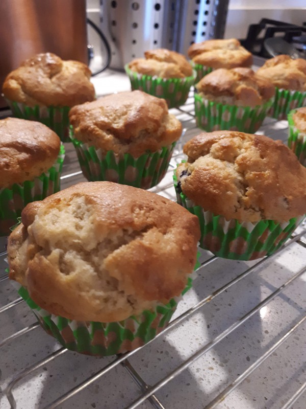 Gluten free Banana and Blueberry Muffins